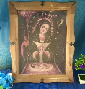 Our Lady of Altagrace image. Mary looking tenderly at the infant Jesus